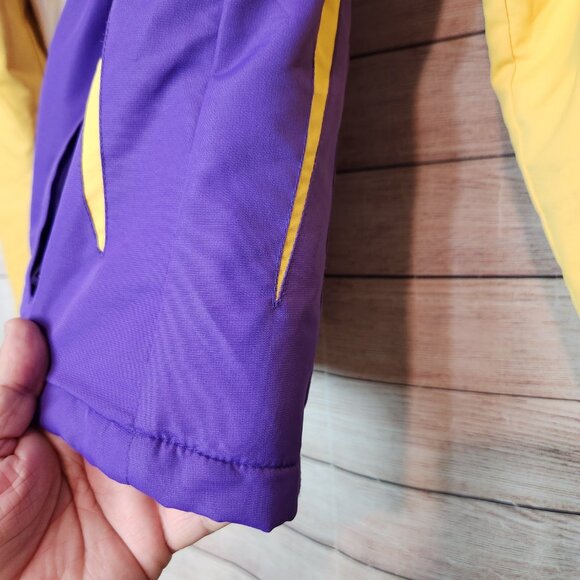 NFL Team Apparel Women's S Fuzzy Hoodie Full Zip Minnesota Vikings Quilted Inner - Picture 8 of 16